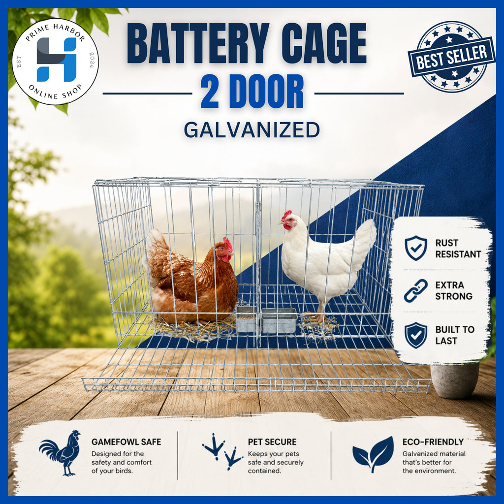 Battery Cage 2 doors / Galvanized / RTL / Kulungan ng manok