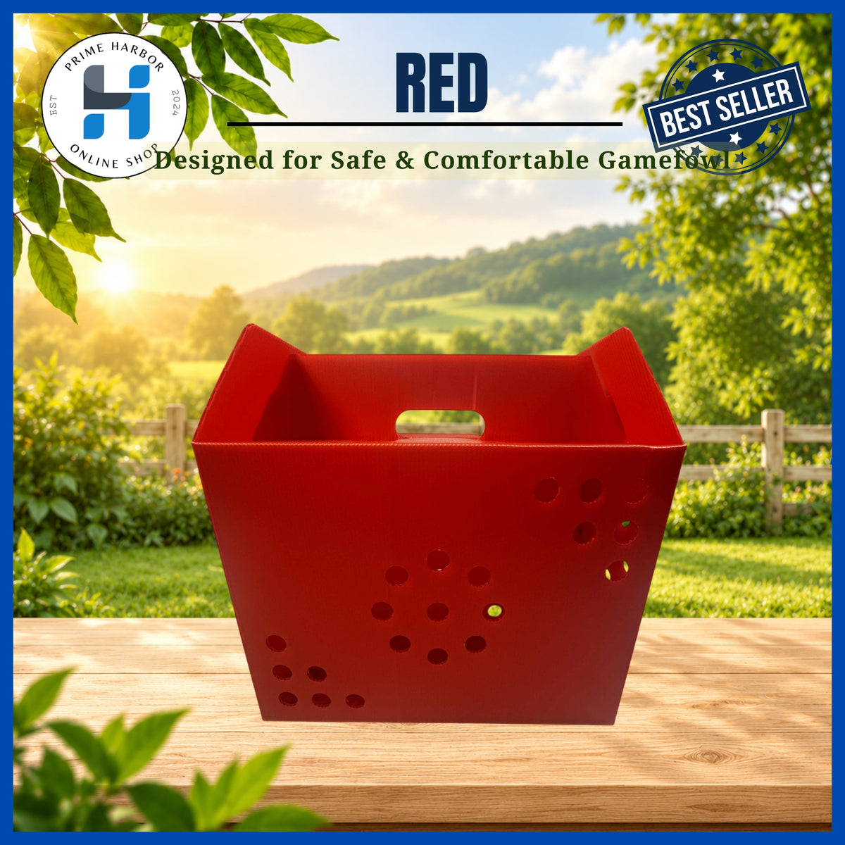 Derby box single / Random color / Collapsible / Cock box / Game fowl / carrier/ kulungan ng manok