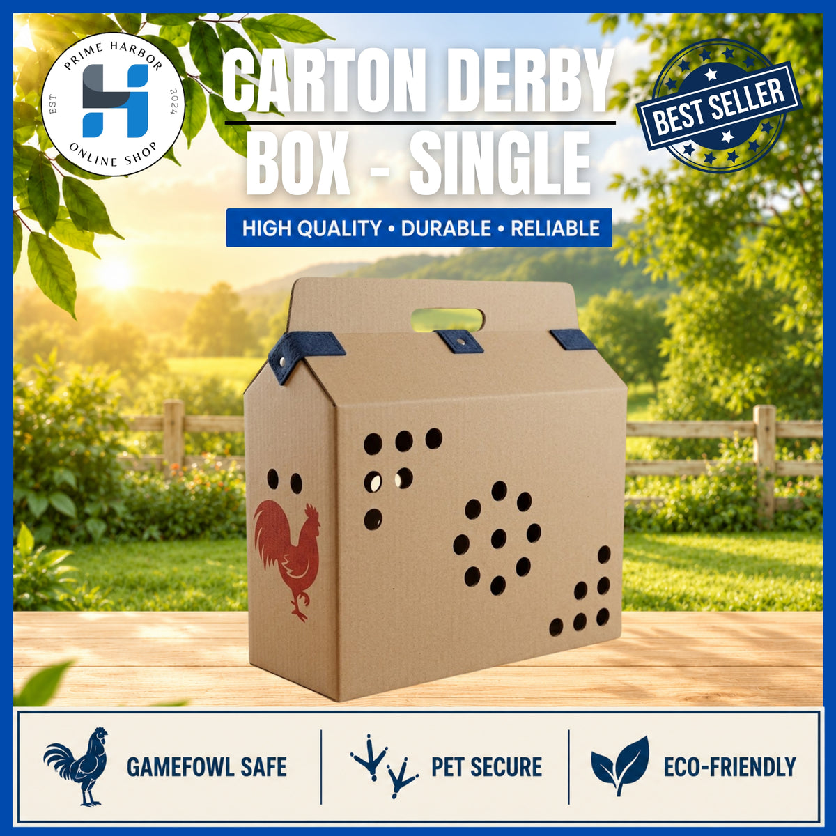 Derby Box Single Carton / High quality / Carrier box /travel box / Kulungan ng manok / Pigeon cage