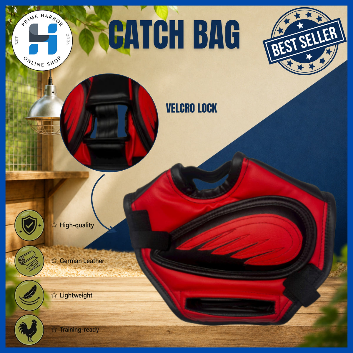 Catch Bag for Game Fowl / German Leather / Sabong ng manok / High Quality