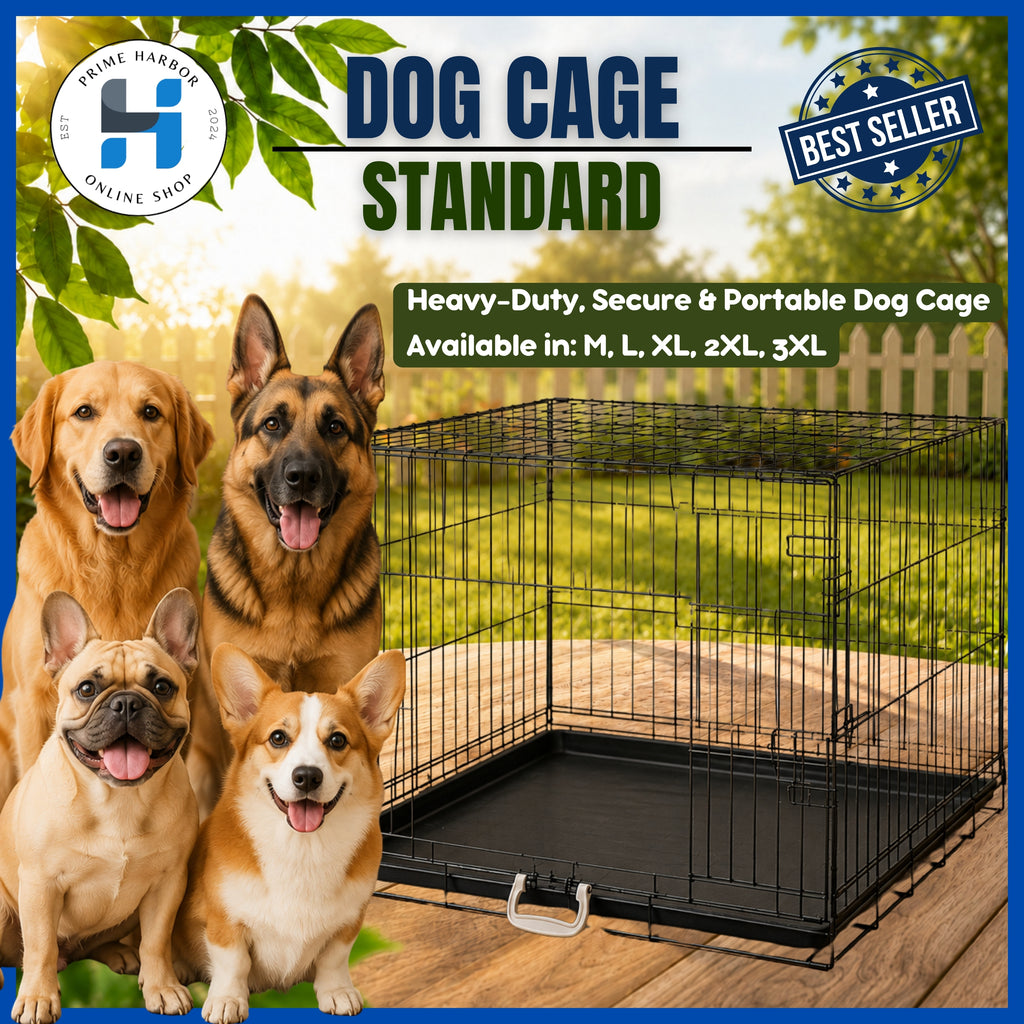 Dog Cage Galvanized with poop tray XL - 2XL (Heavy Duty) Collapsible cage /
