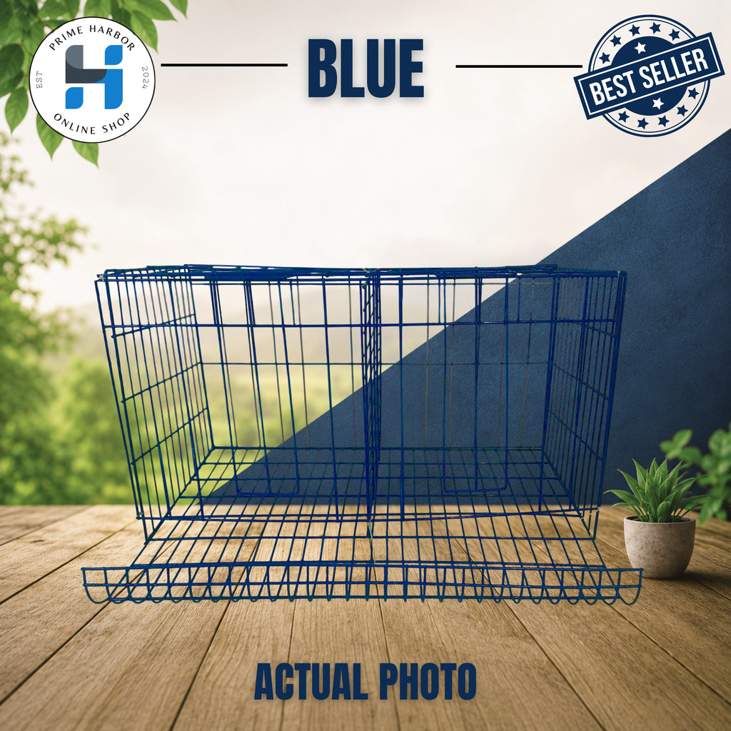 Battery Cage 2 Doors Coated / RTL / Blue & Green / Kulungan ng manok