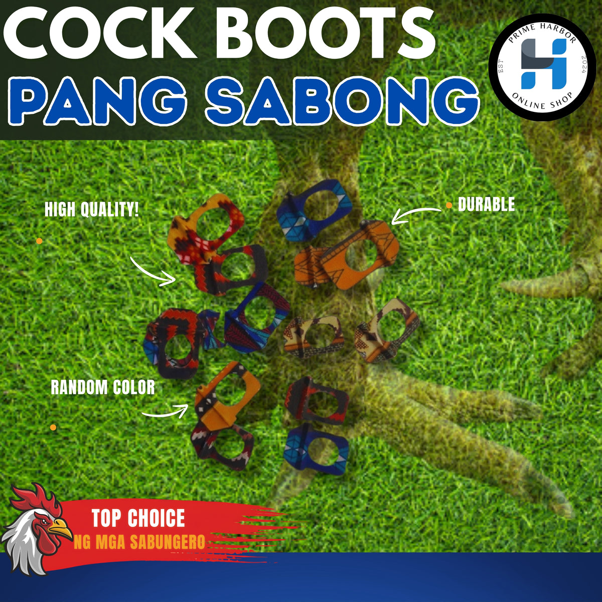 Cock Boots for Gamefowl/Panabong/Tari/Gaffing Accessories/3 pcs per pack