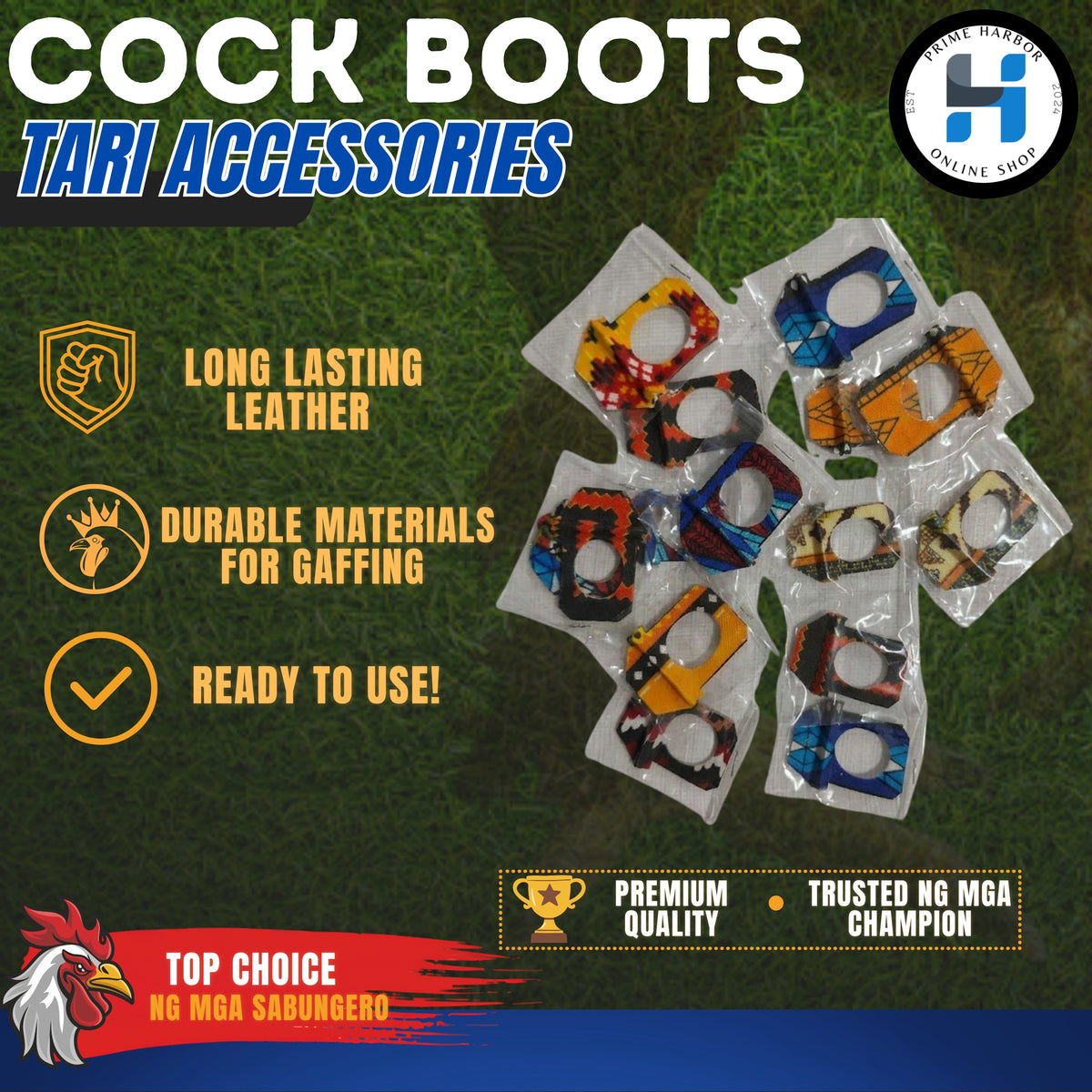 Cock Boots for Gamefowl/Panabong/Tari/Gaffing Accessories/3 pcs per pack